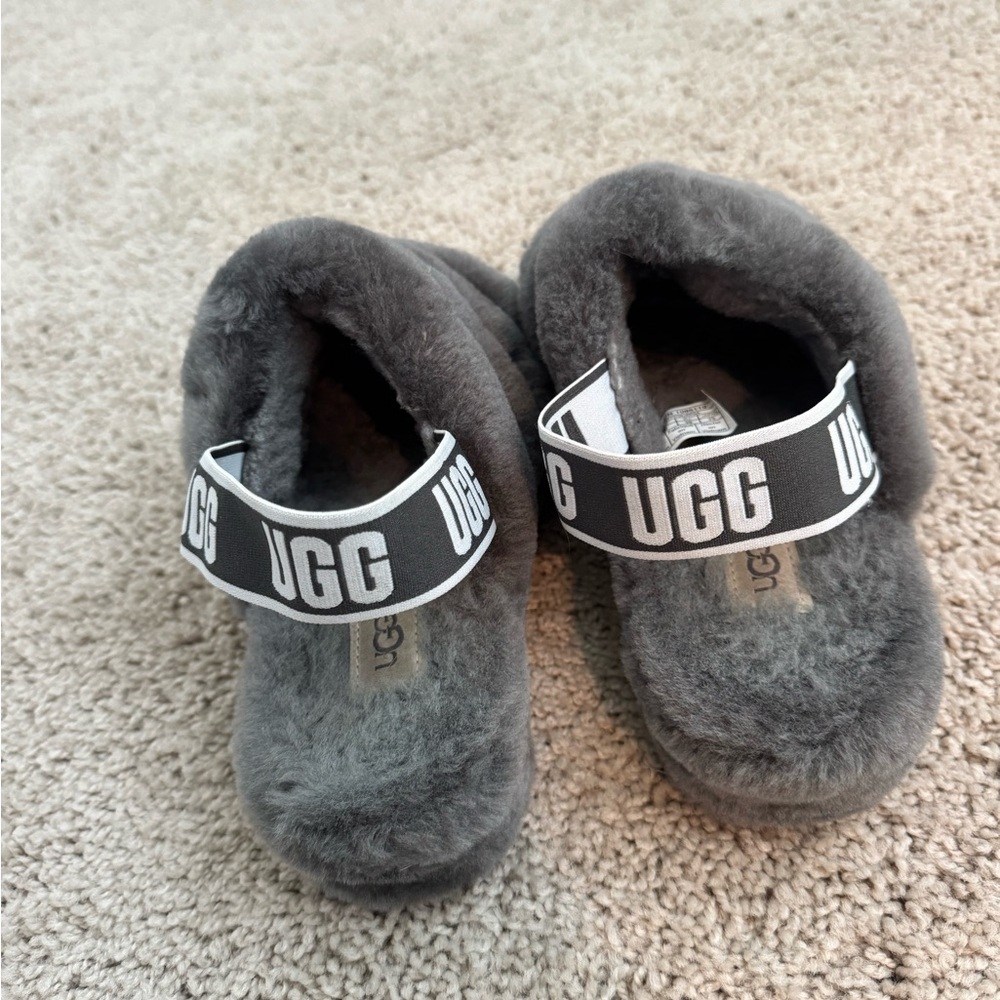 UGG fluff yeah gray slippers - Picture 5 of 9